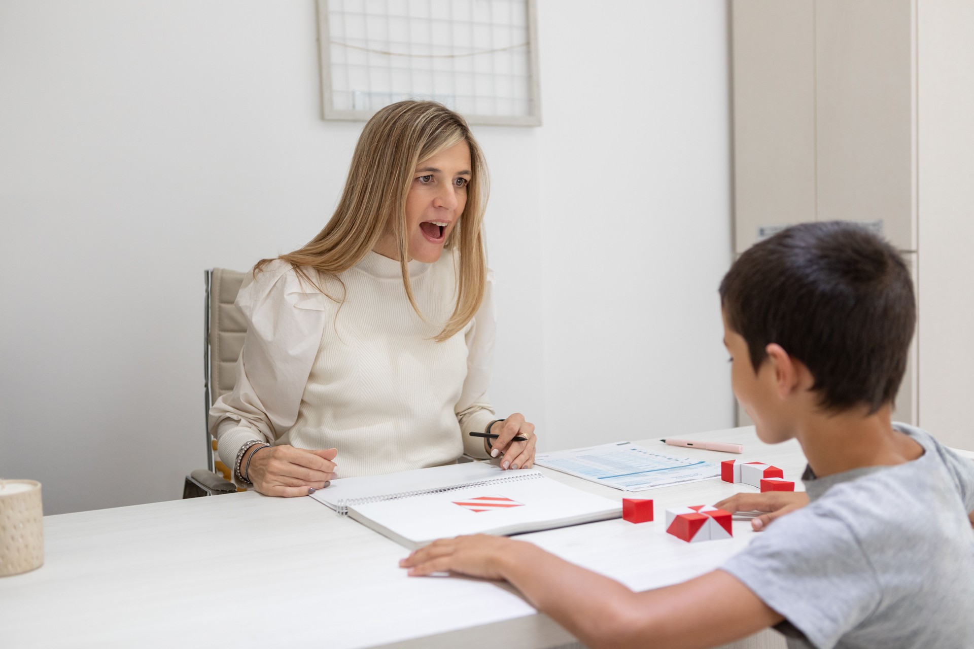 Educational psychologist and patient boy